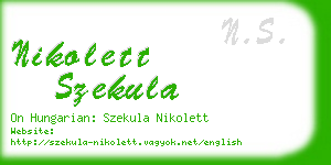nikolett szekula business card
